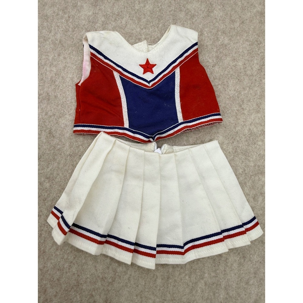 American Girl Pleasant Company Cheerleader Outfit Red White Blue Star Vintage
